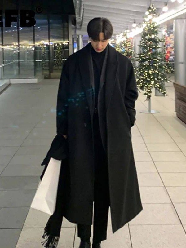 Korean Girls Lifestyle - Abrigo informal holgado de estilo coreano