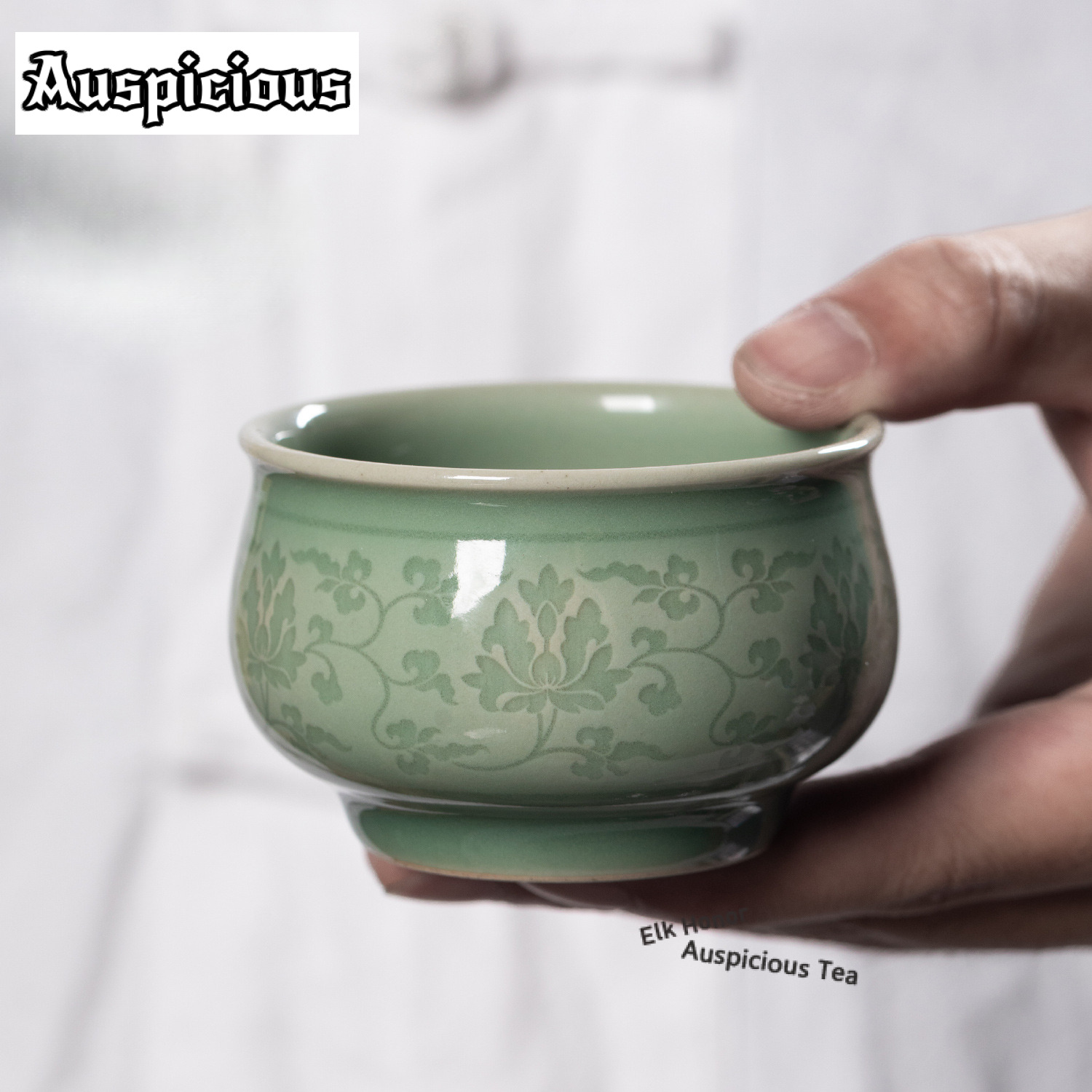 Celadon Ceramic Cup - Taza de té Celadon de Loto