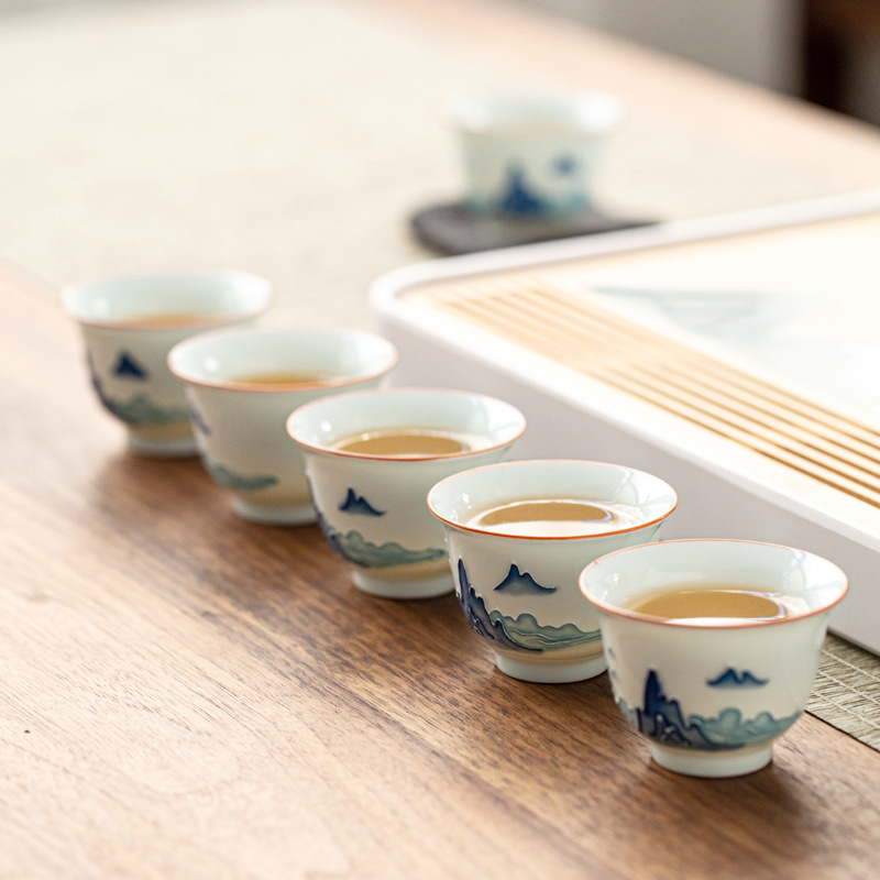 Taza de té de Kung Fu pintada  - Celadon Ceramic Cup reseña y precio