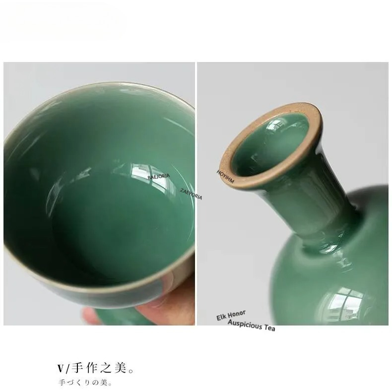 2 piezas/lote Taza de té indiv - Celadon Ceramic Cup reseña y precio