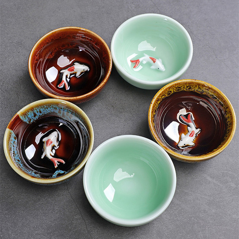 Celadon Fish Cute Teacup, taza - Celadon Ceramic Cup reseña y precio