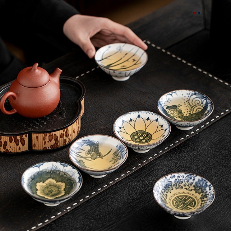 Juego de Tazas de Té de Porcel - Celadon Ceramic Cup reseña y precio